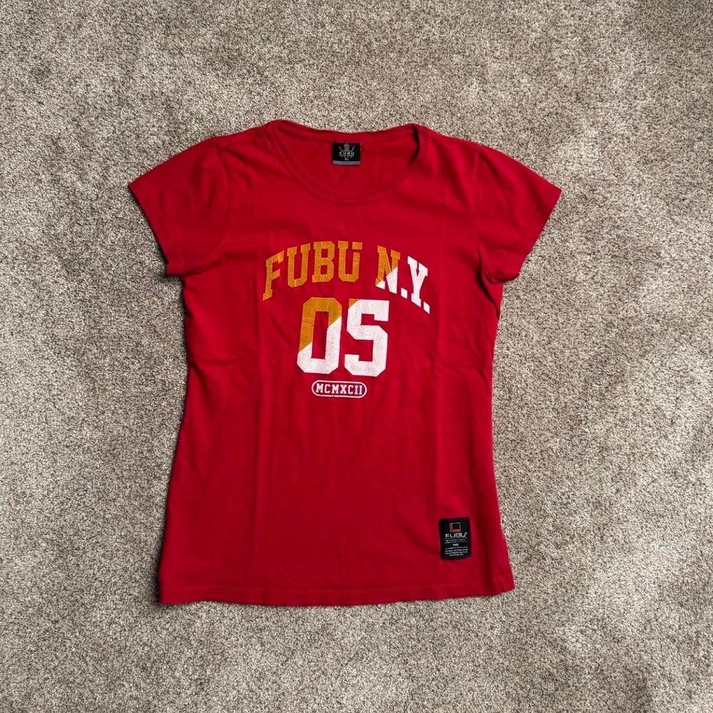 RED FUBU NY BABY TEE